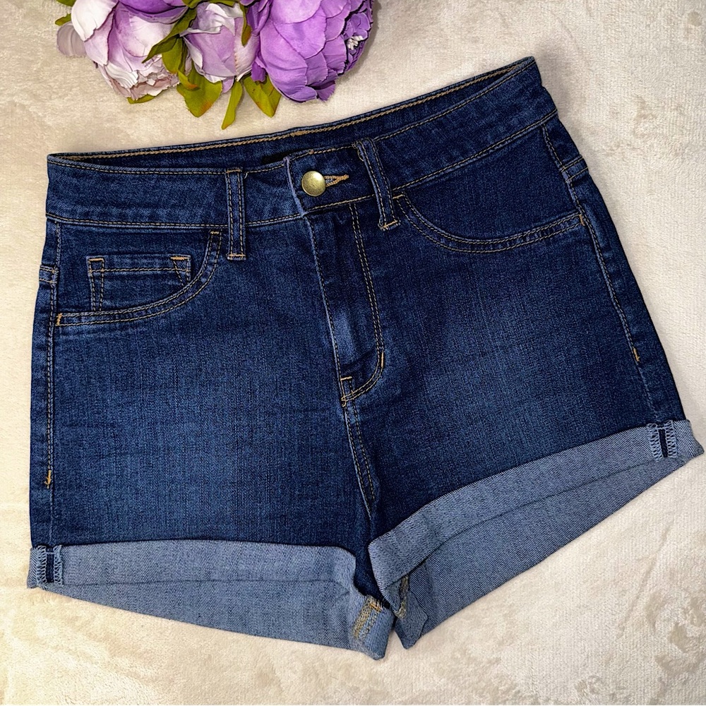 Forever 21 High Waisted Cuffed Jean Shorts